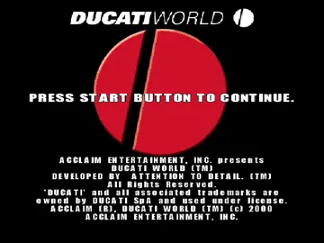 Ducati World (EU) screen shot title